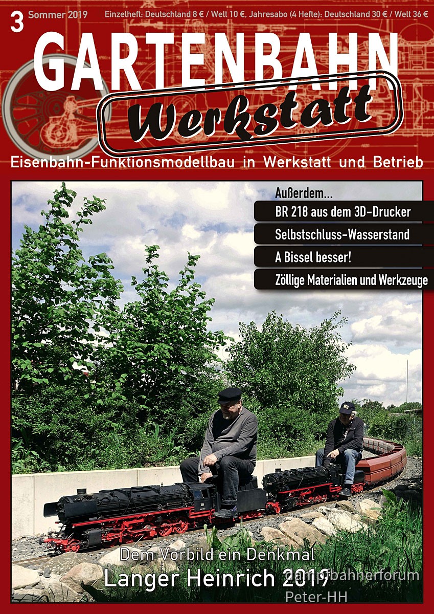 Heft 3 der Gartenbahn-Werkstatt wird in Kürze ausgeliefert!